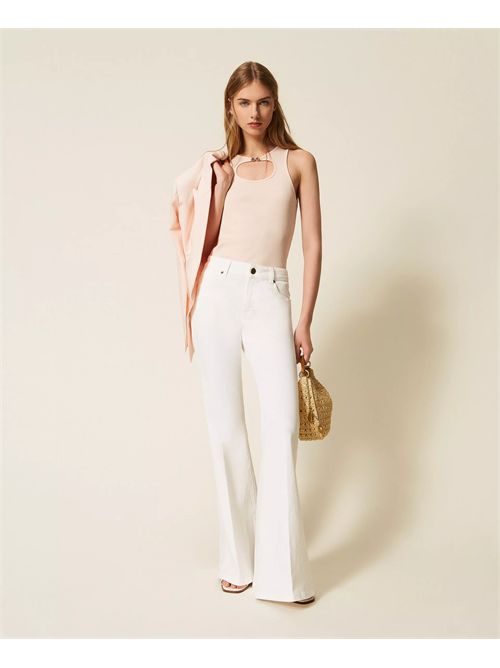 Top a costine con logo TWINSET | TT2280/13144